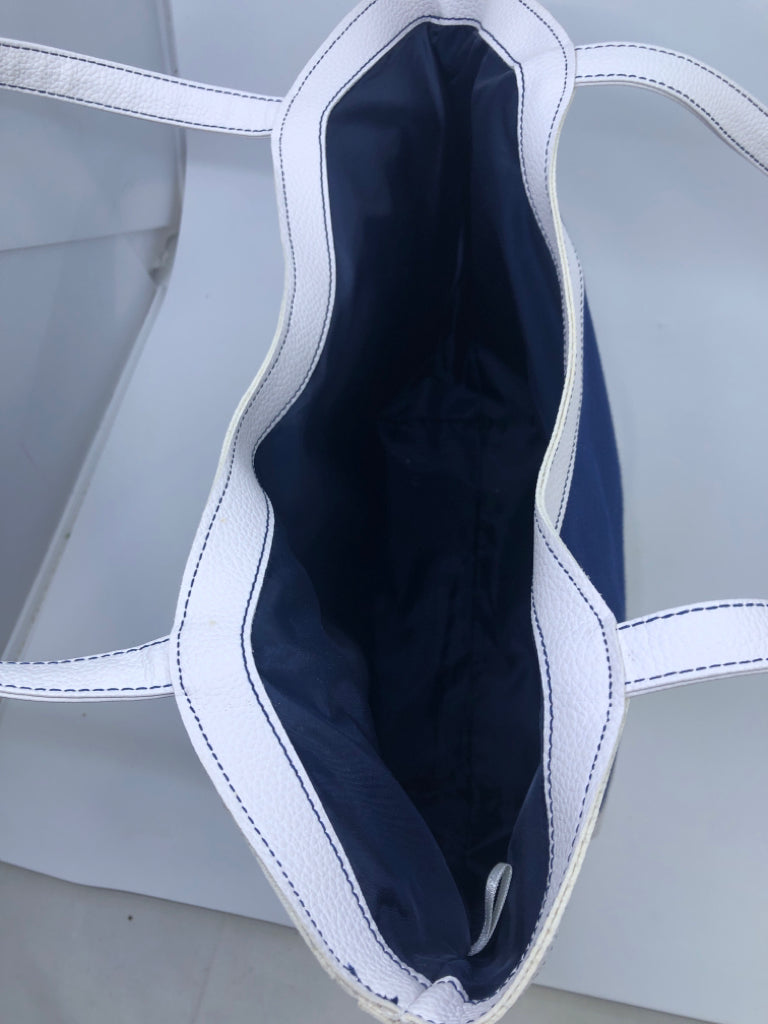 Navy/White Tote Bag