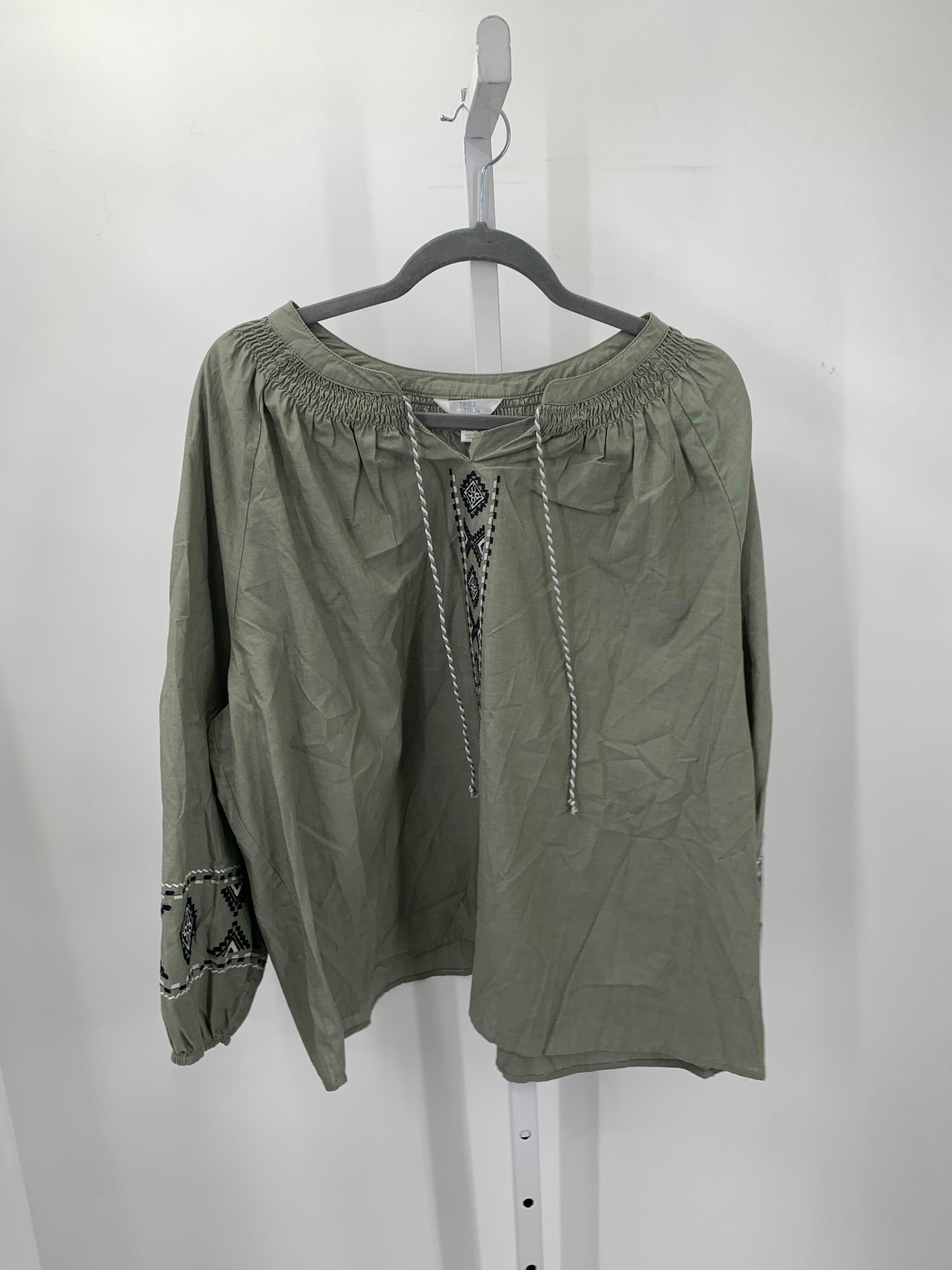 Time and Tru Size XXXL Misses Long Sleeve Shirt