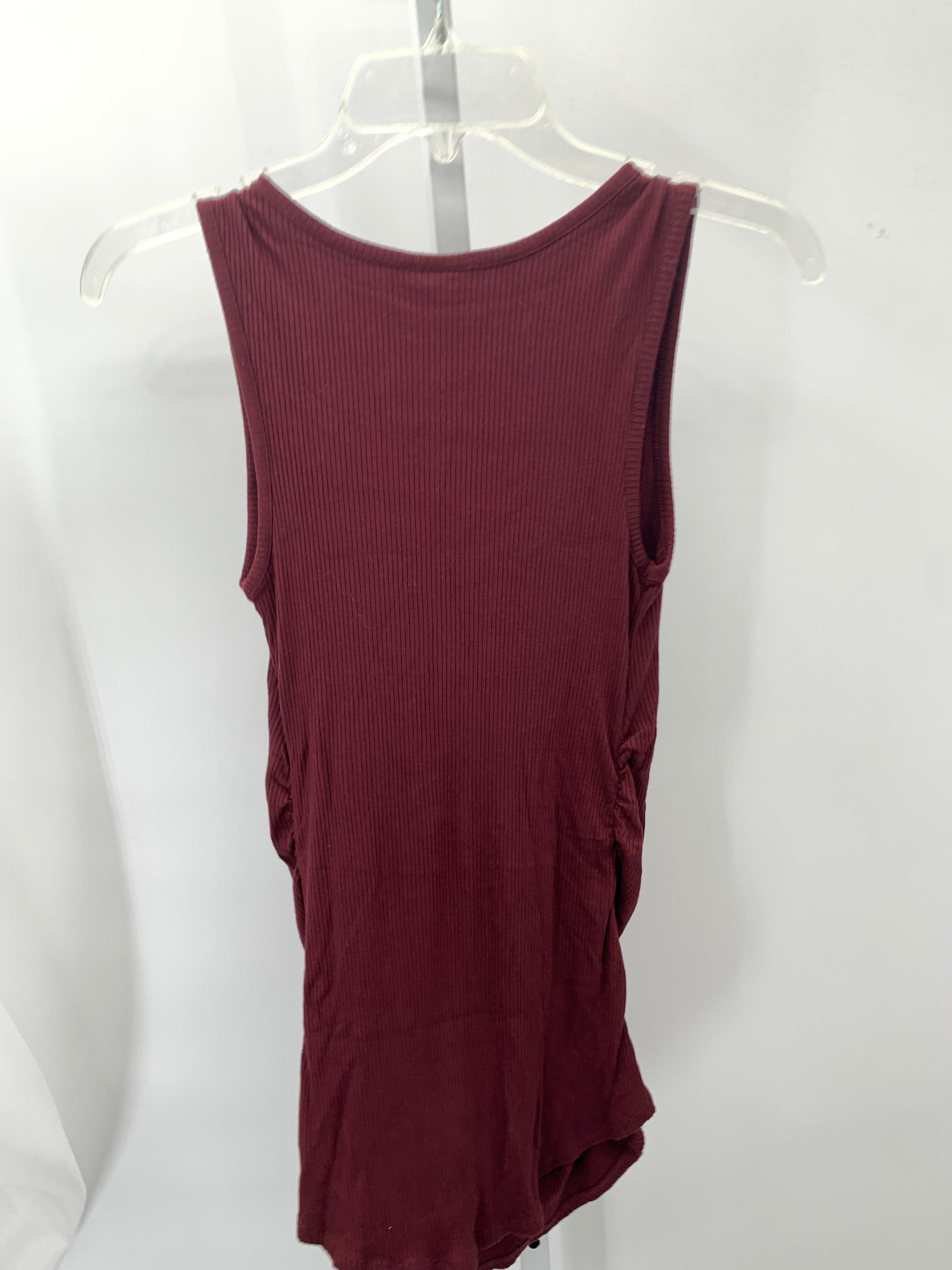 Isabel Burgandy Size X Small Maternity Tank