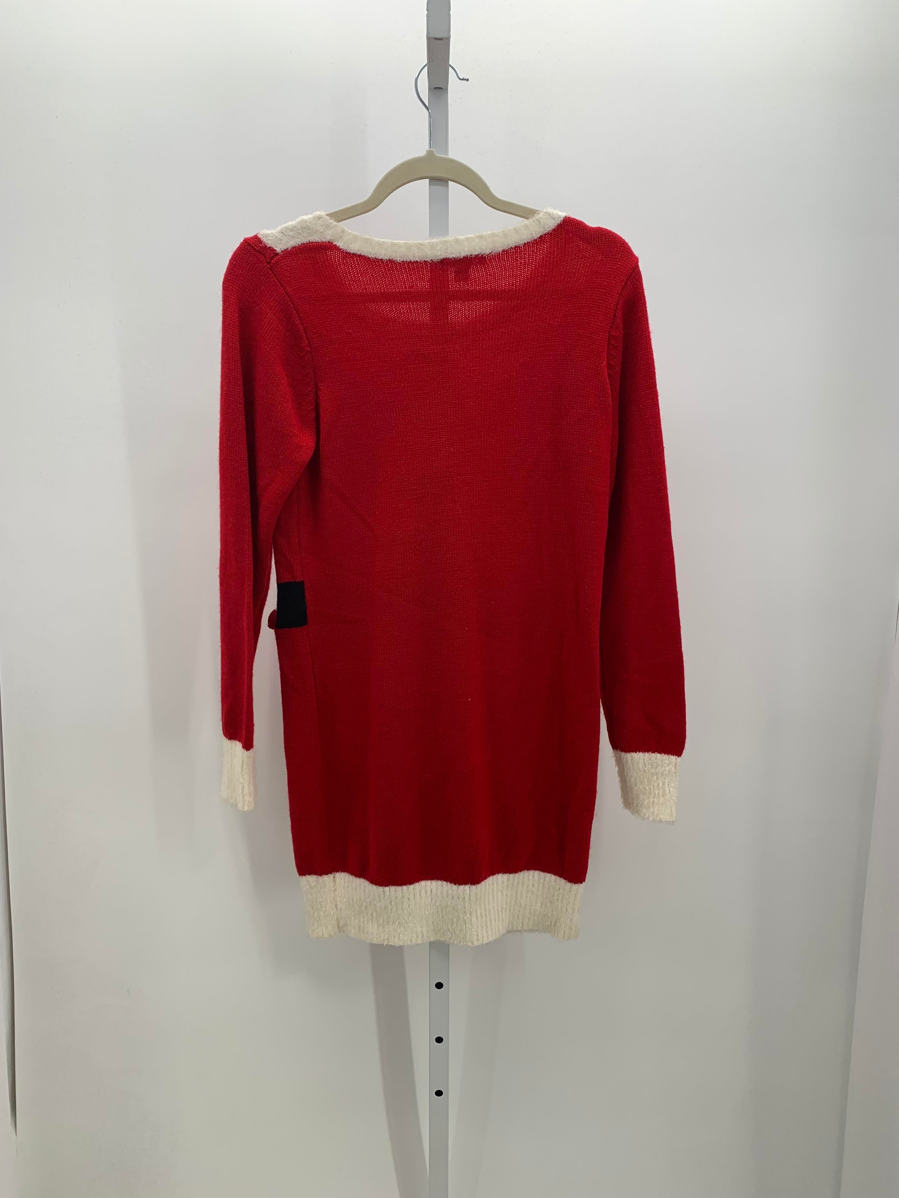 LONG SLV SANTA SWEATER DRESS.