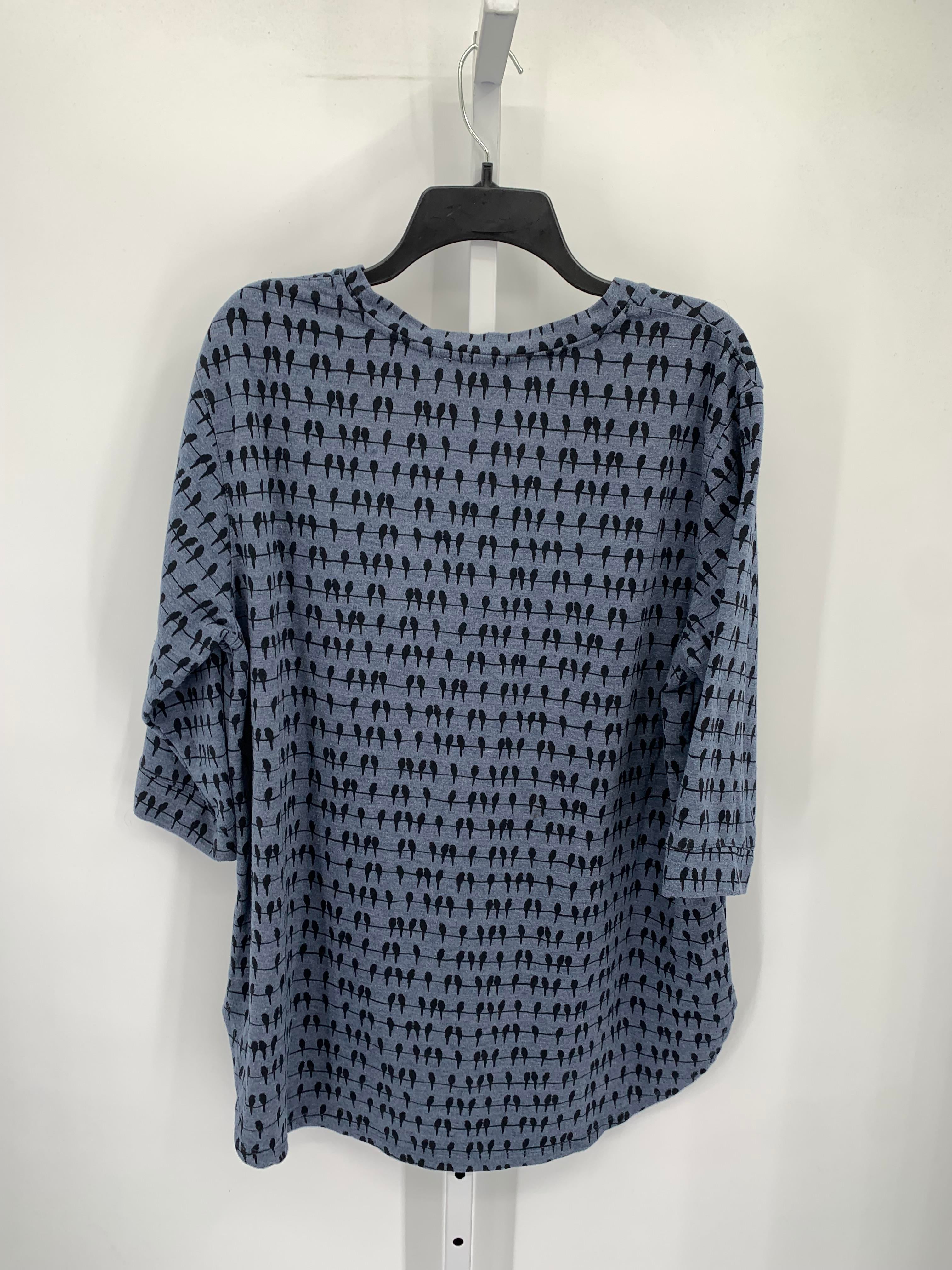 Size 1X Womens 3/4 Sleeve Shirt