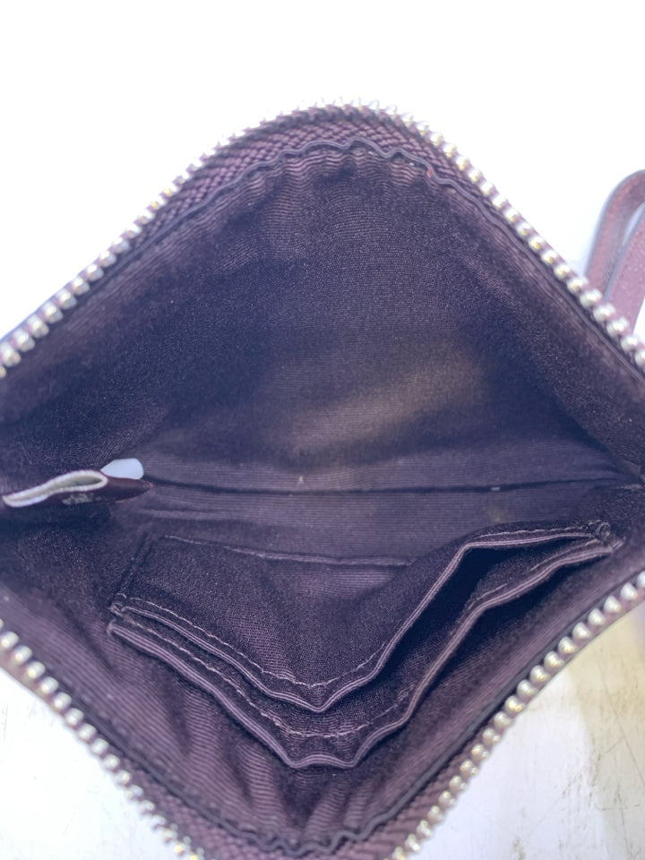 Coach Plaid Corner Zip Wristlet