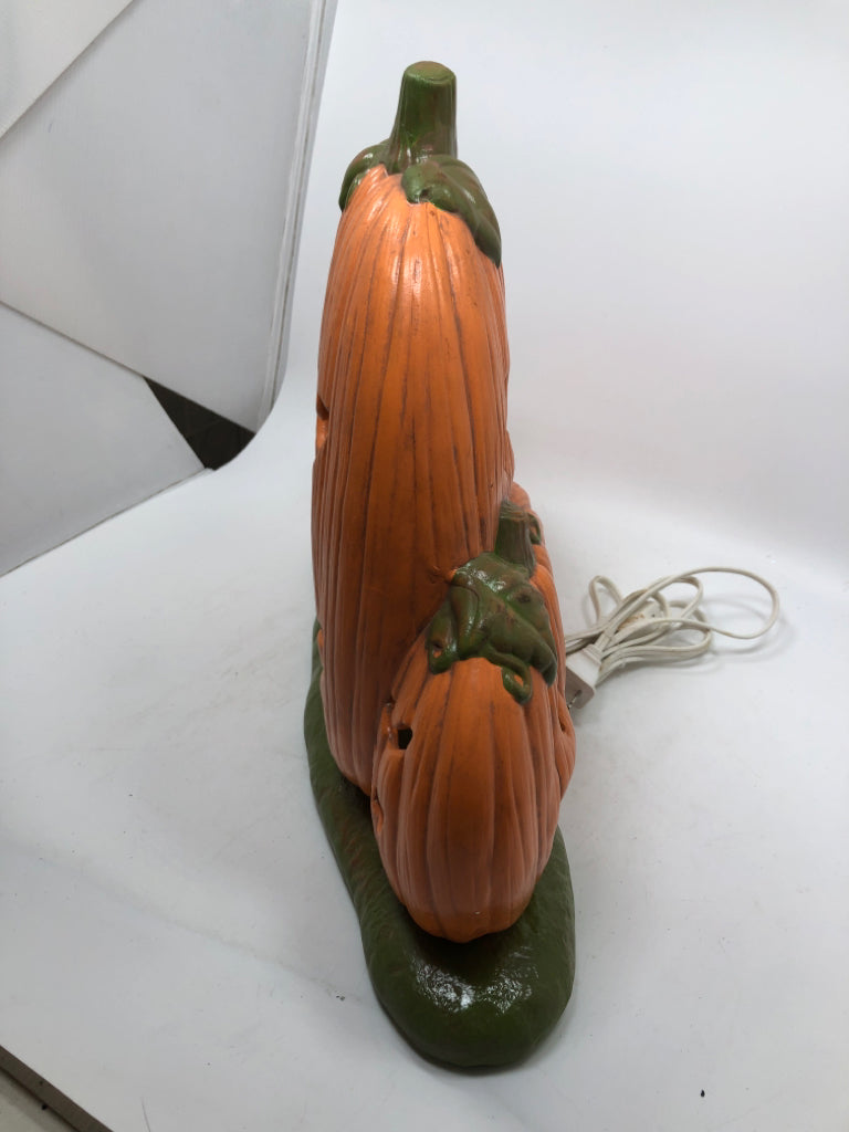 2PC LIGHT-UP JACK-O-LANTERNS.