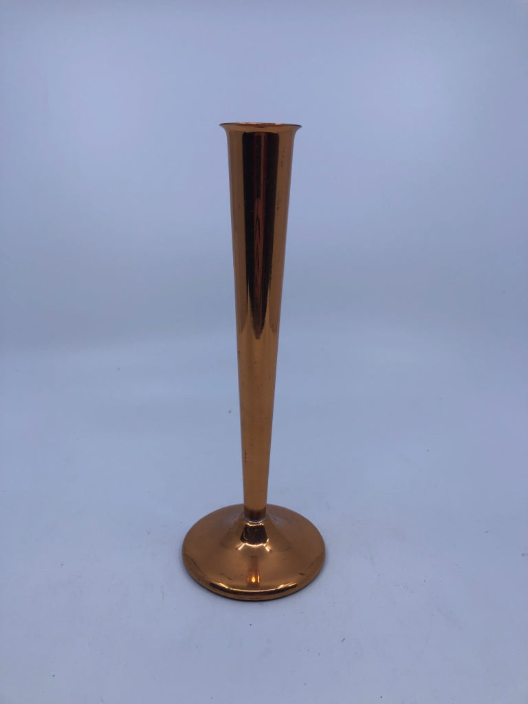 COPPER BUD VASE.