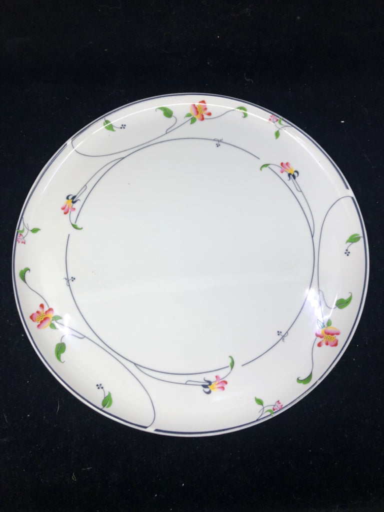 WHITE ROUND PINK FLORAL BAKE & SERVE PLATE- SPRING FANTASY.