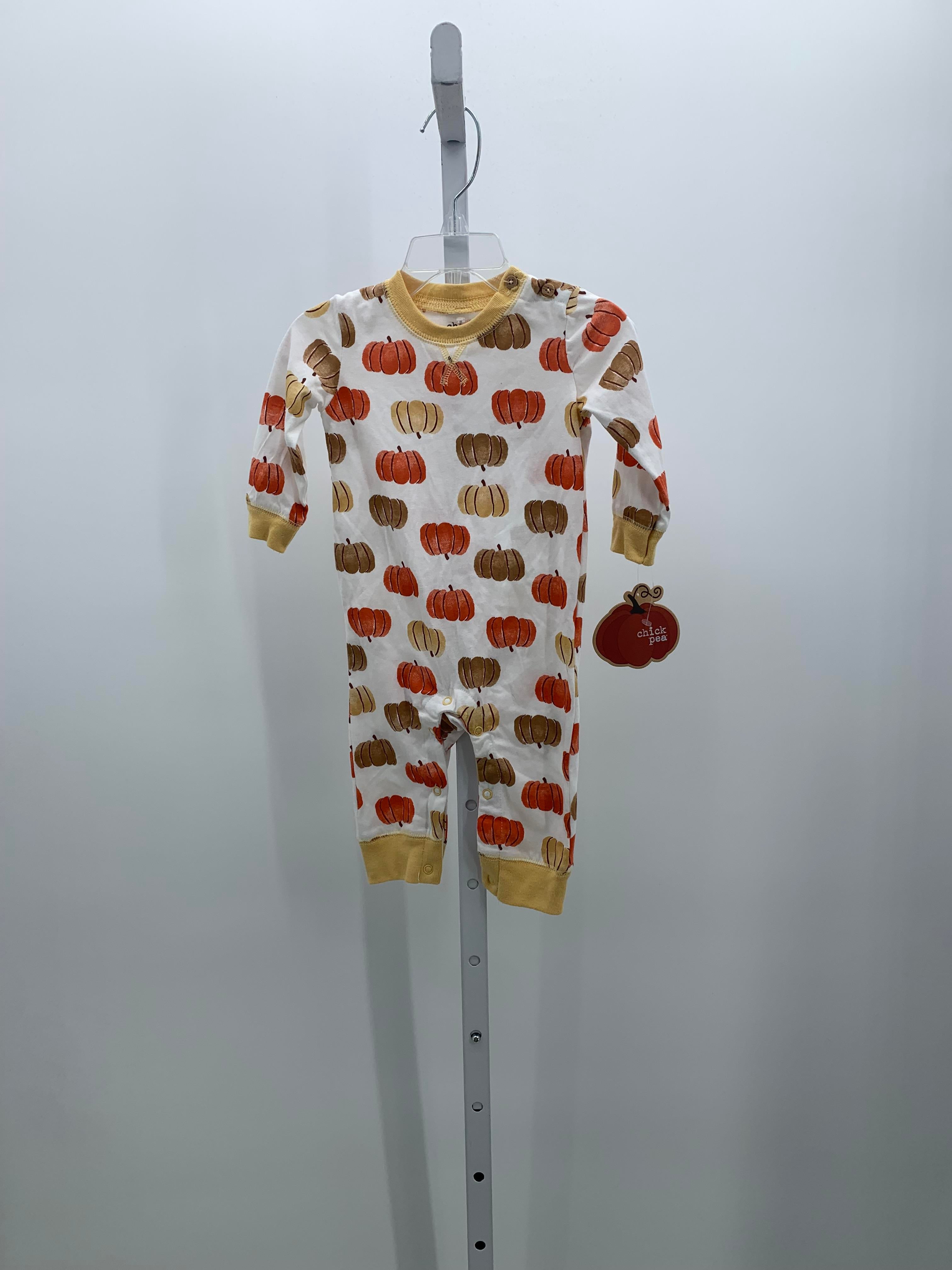 NEW LONG SLV ROMPER PUMPKINS