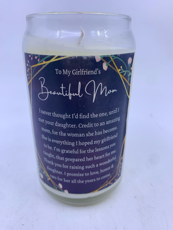 VANILLA BEAN TO MY GF'S BEAUTIFUL MOM CANDLE.