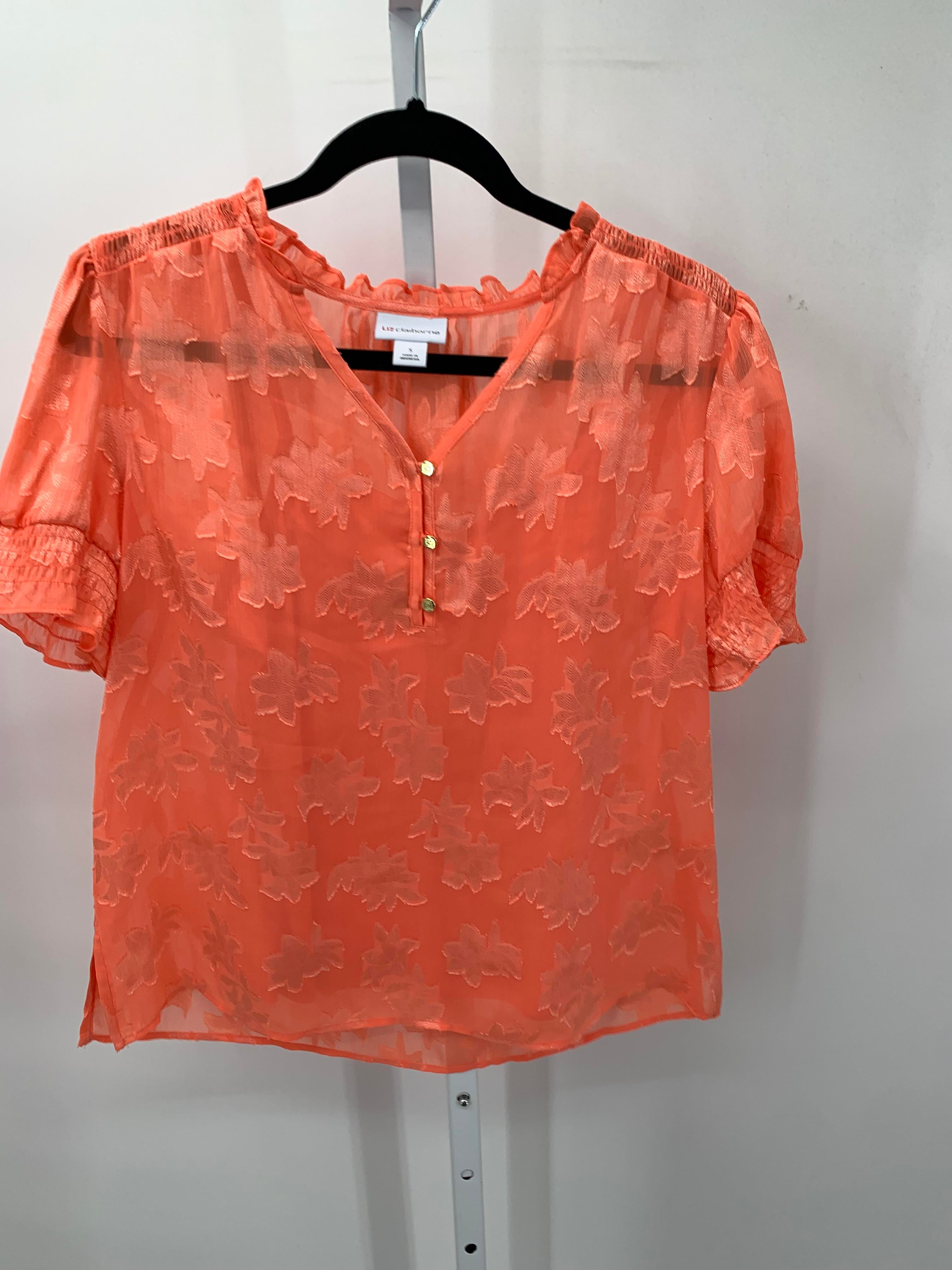 Liz Claiborne Size Small Misses Short Sleeve Shirt