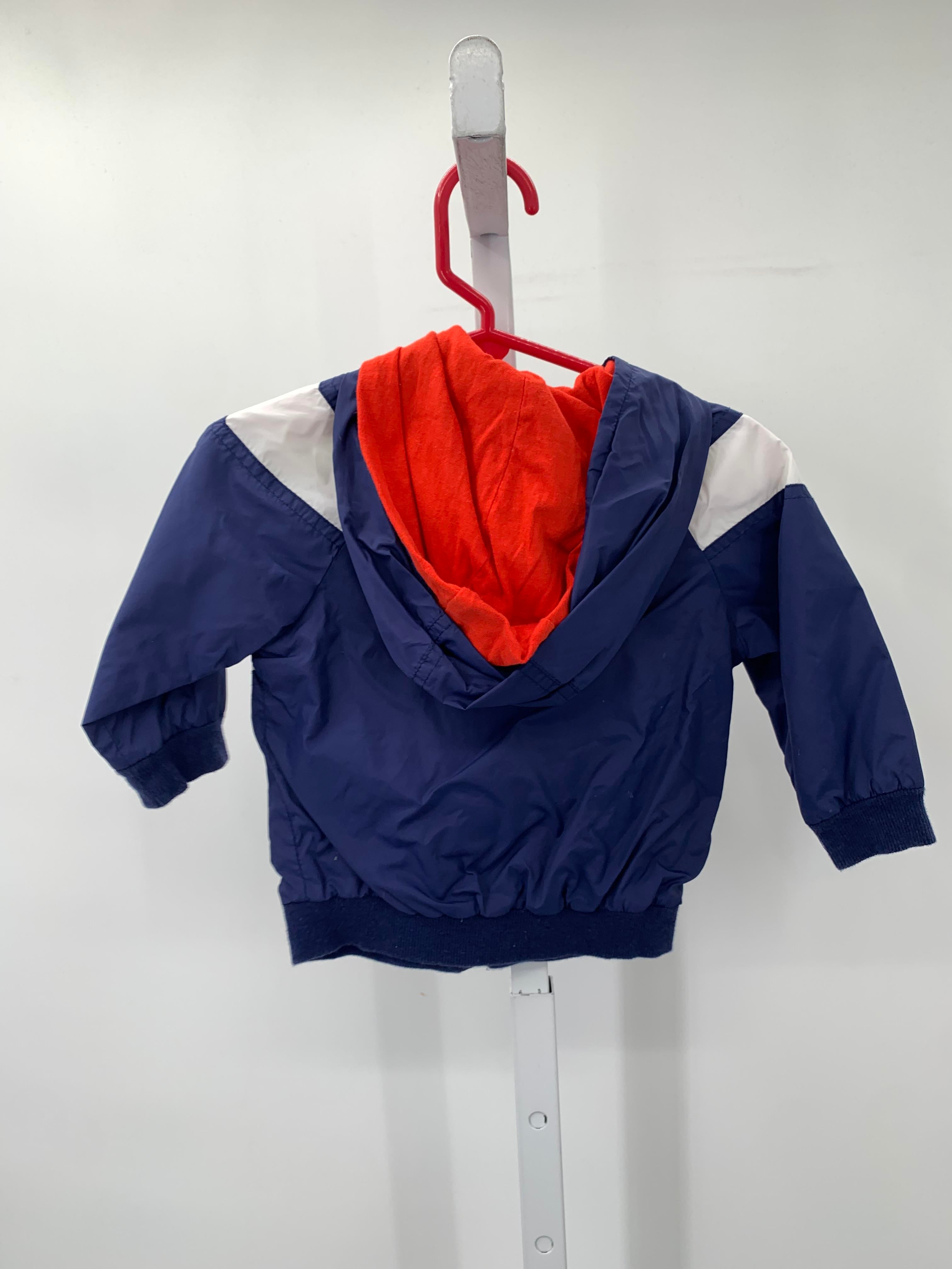 RED WHITE HOODED ZIP