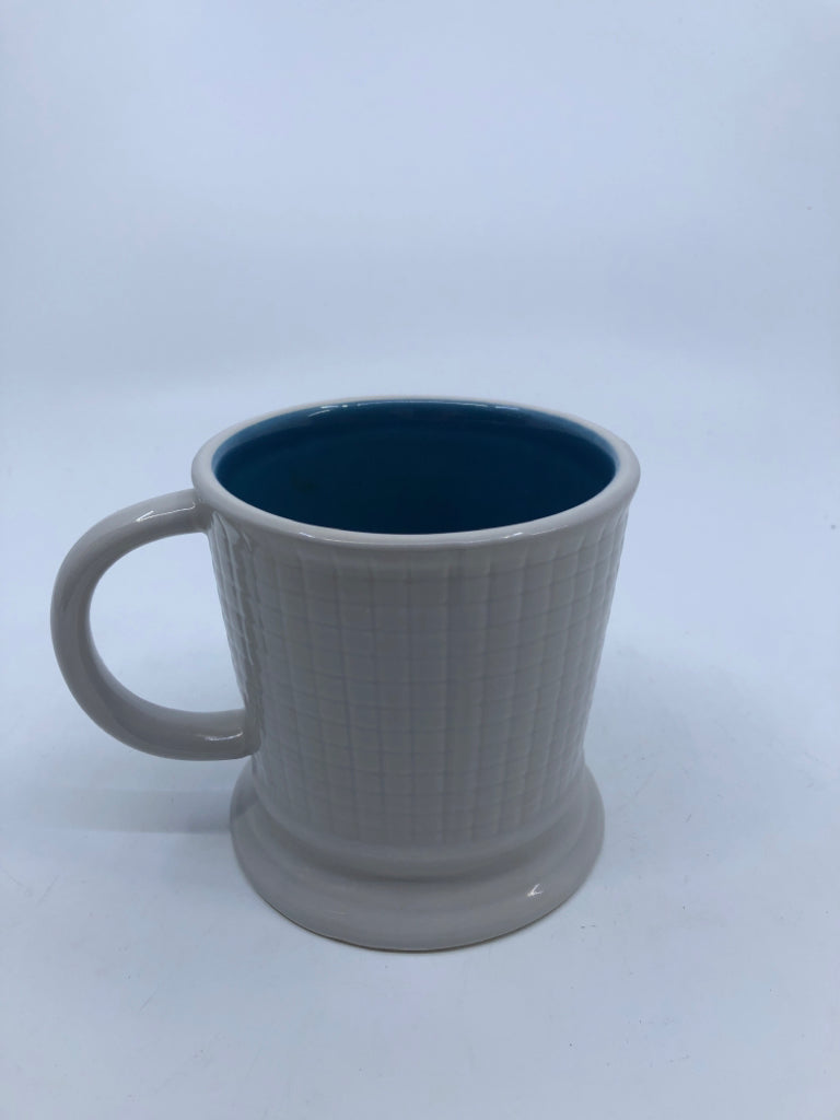 BEST DAD WHITE MUG / BLUE INSIDE.