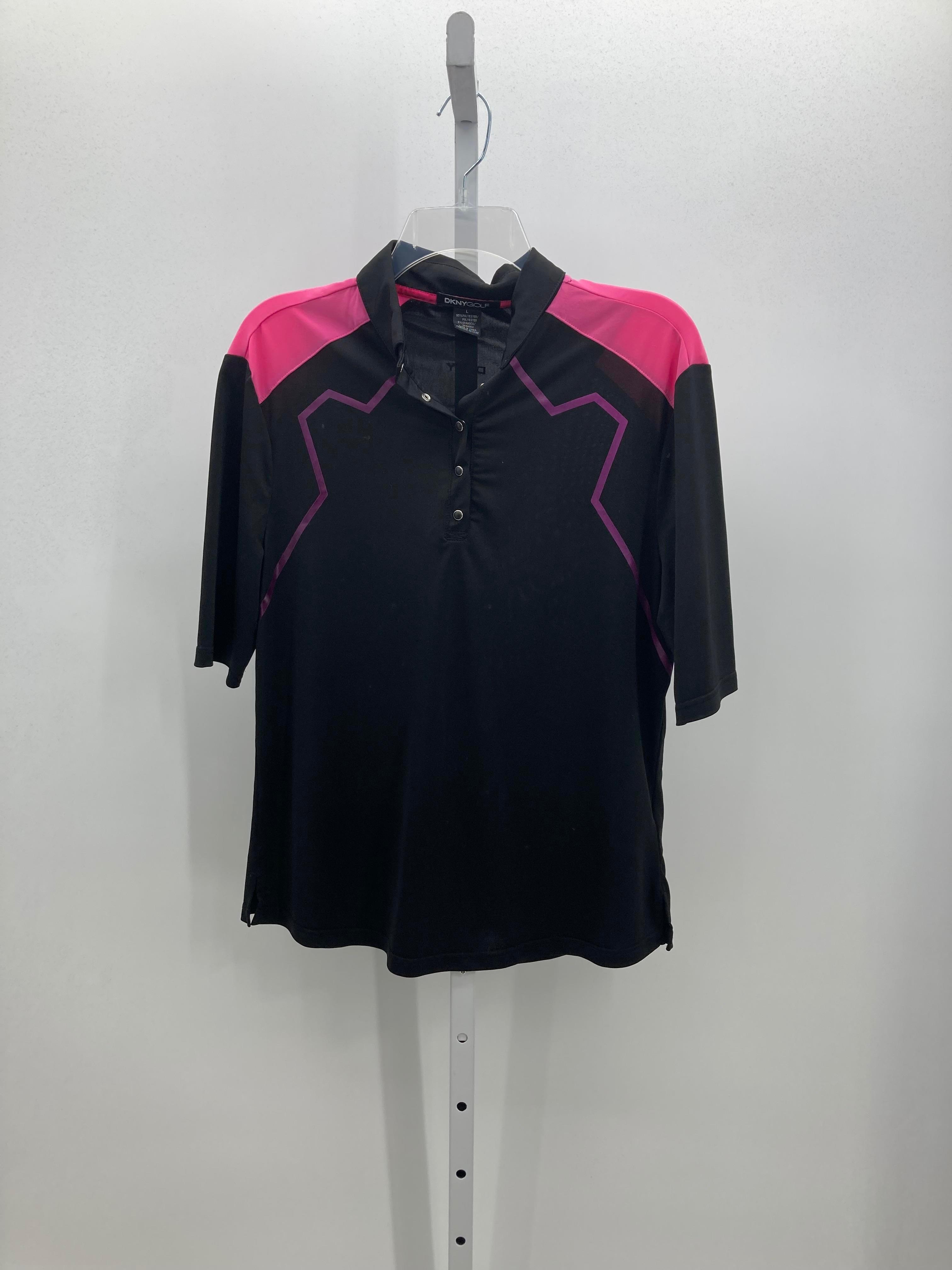 DKNY Size Large Misses Short Sleeve Shirt