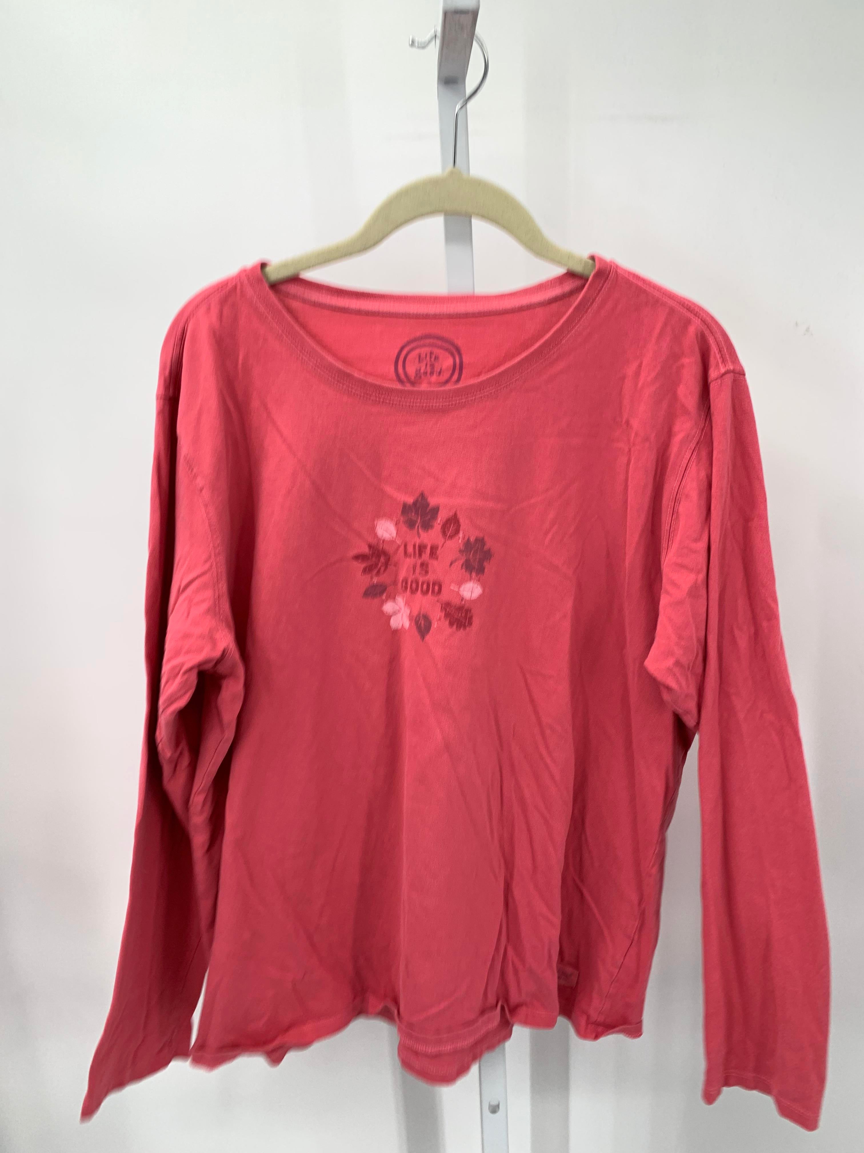 Life is Good Size Extra Large Misses Long Sleeve Shirt