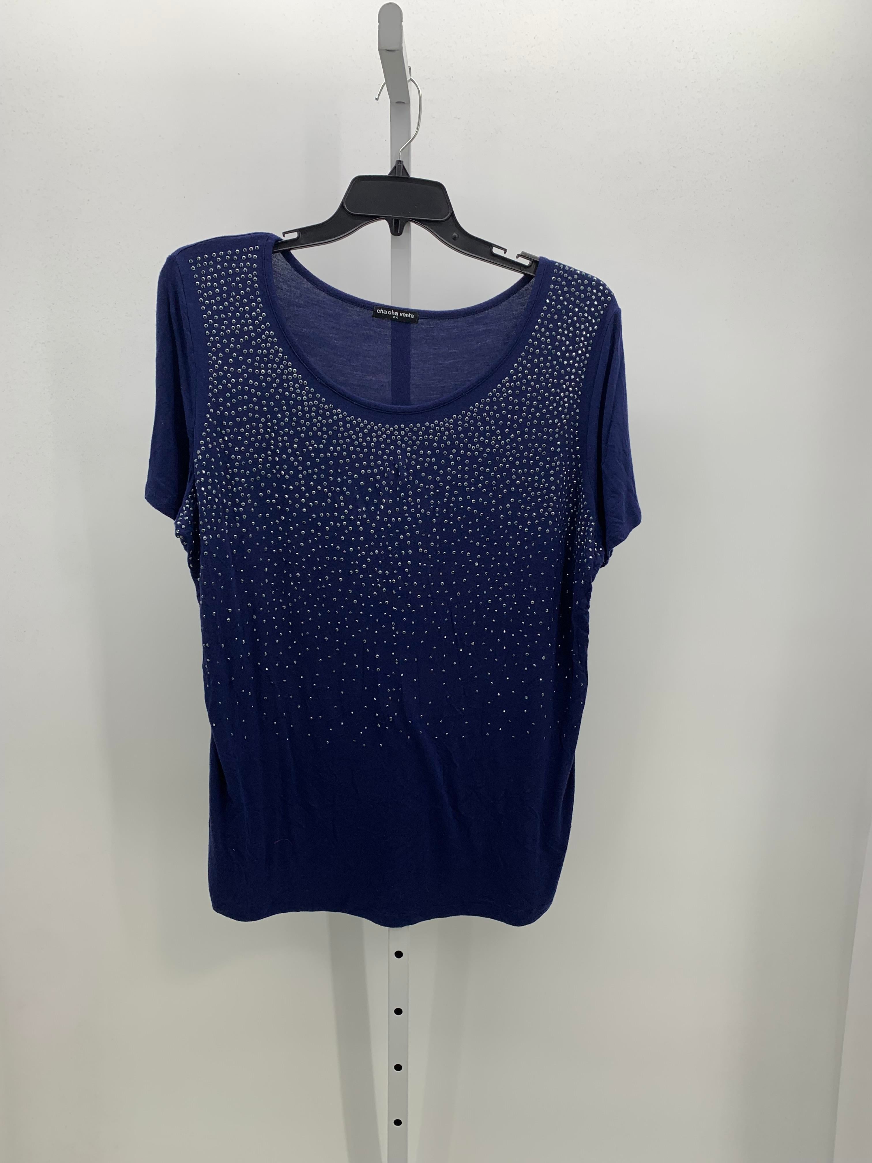 Cha Cha Vente Size 2X Womens Short Sleeve Shirt