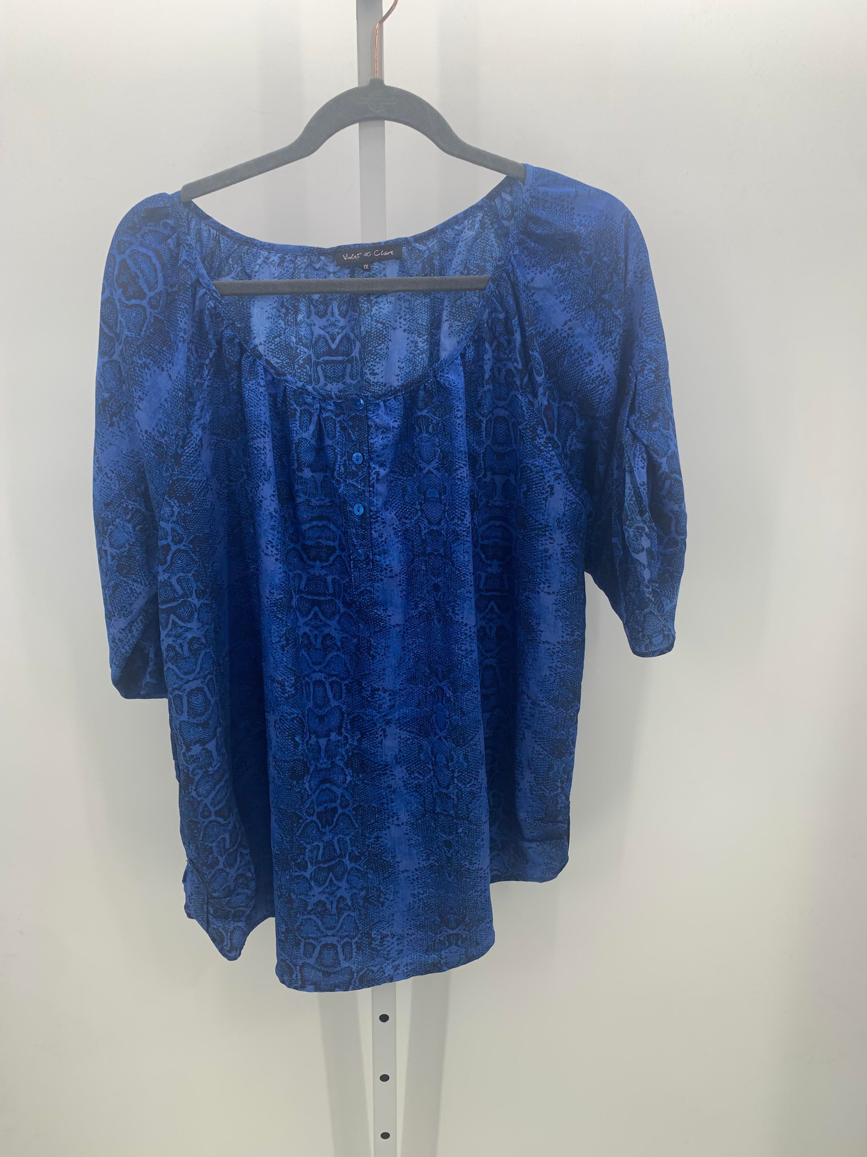 Violet & Claire Size 1X Womens Short Sleeve Shirt