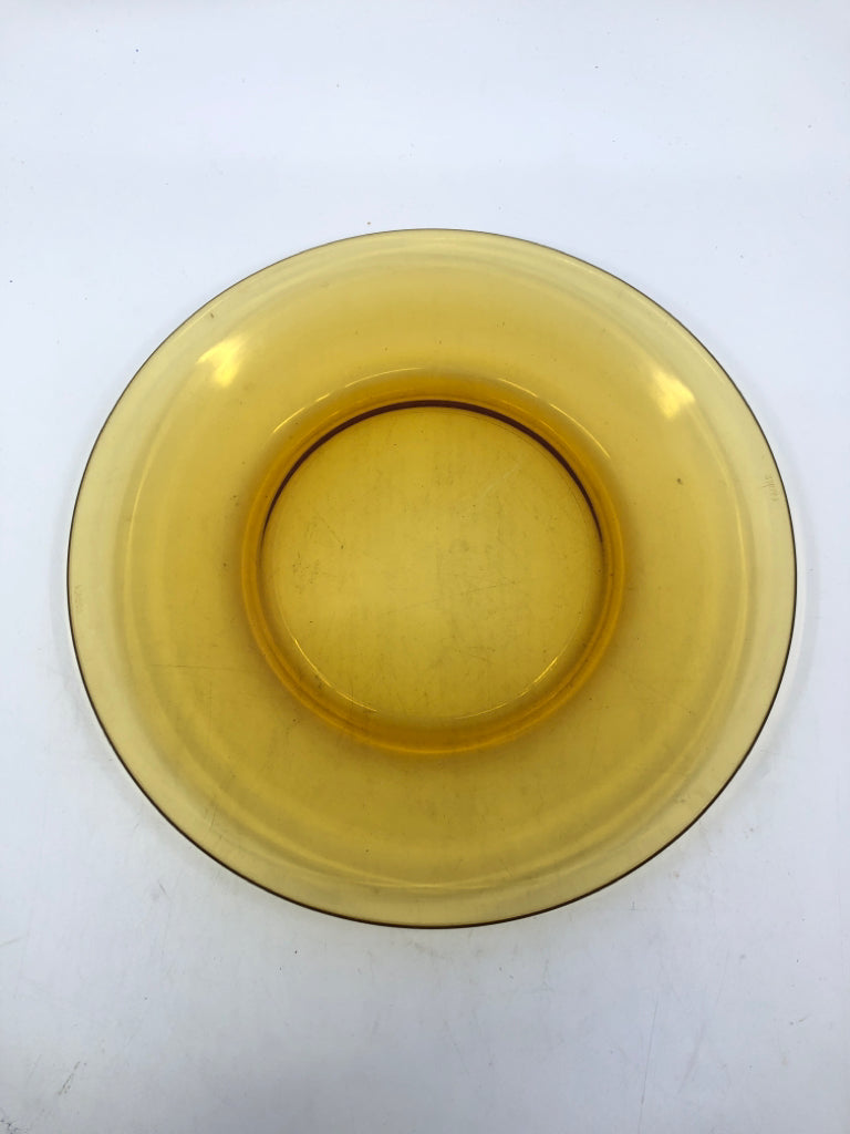 16 PC AMBER GLASS DISH SET-SVC 4.