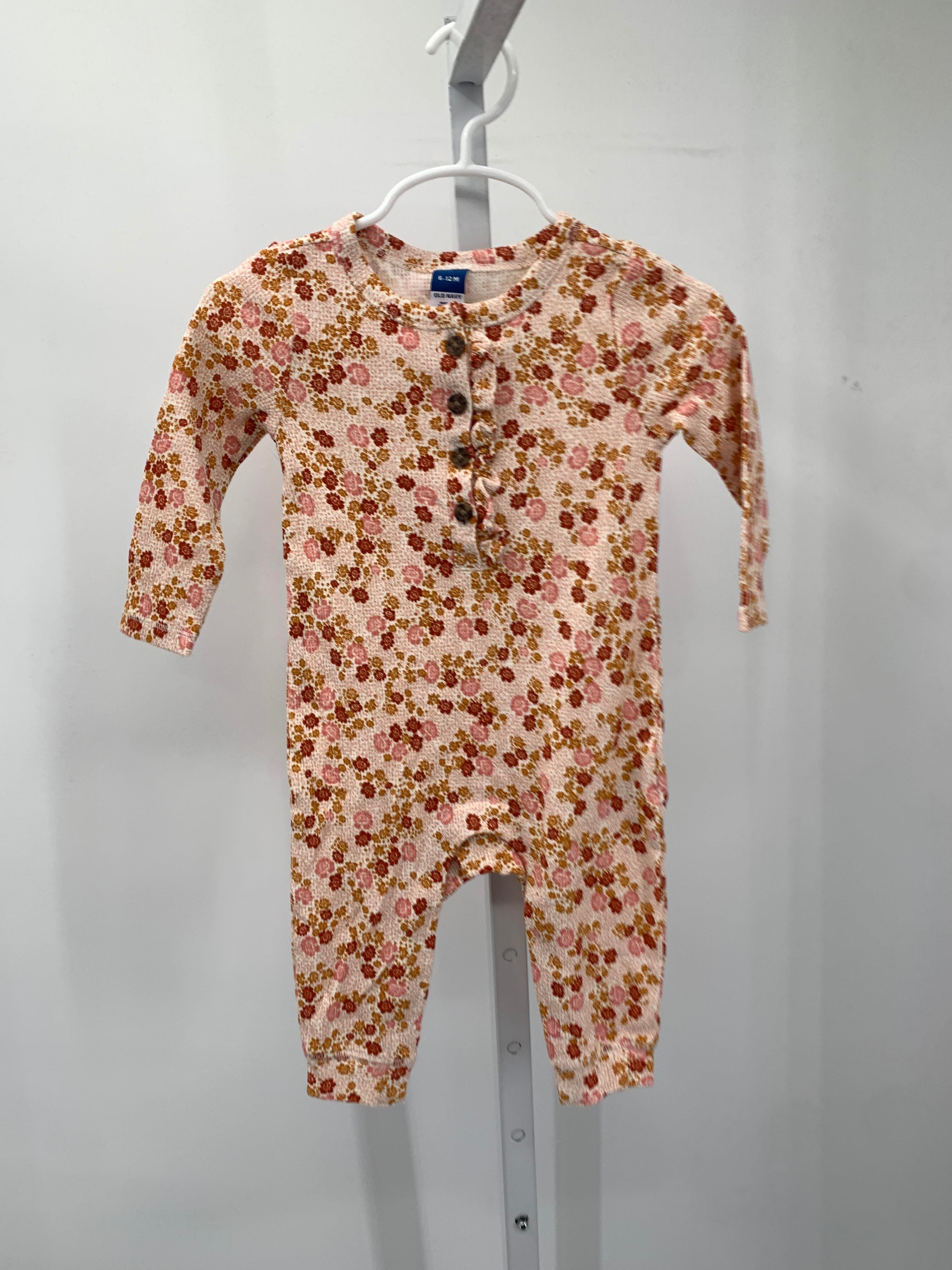 Old Navy Size 6-12 mon Girls Long Slv. Romper