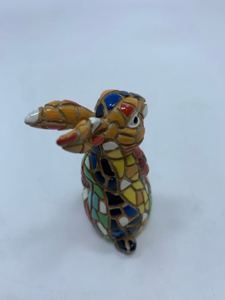 MOSAIC RESIN BUNNY.