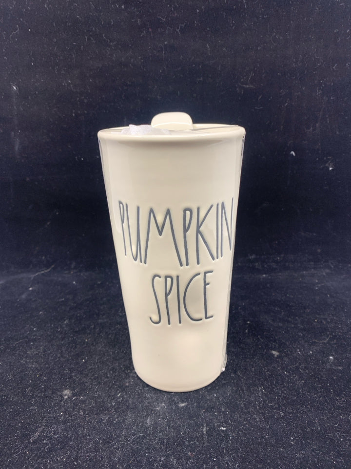 NEW RAE DUNN "PUMPKIN SPICE" TRAVEL MUG.