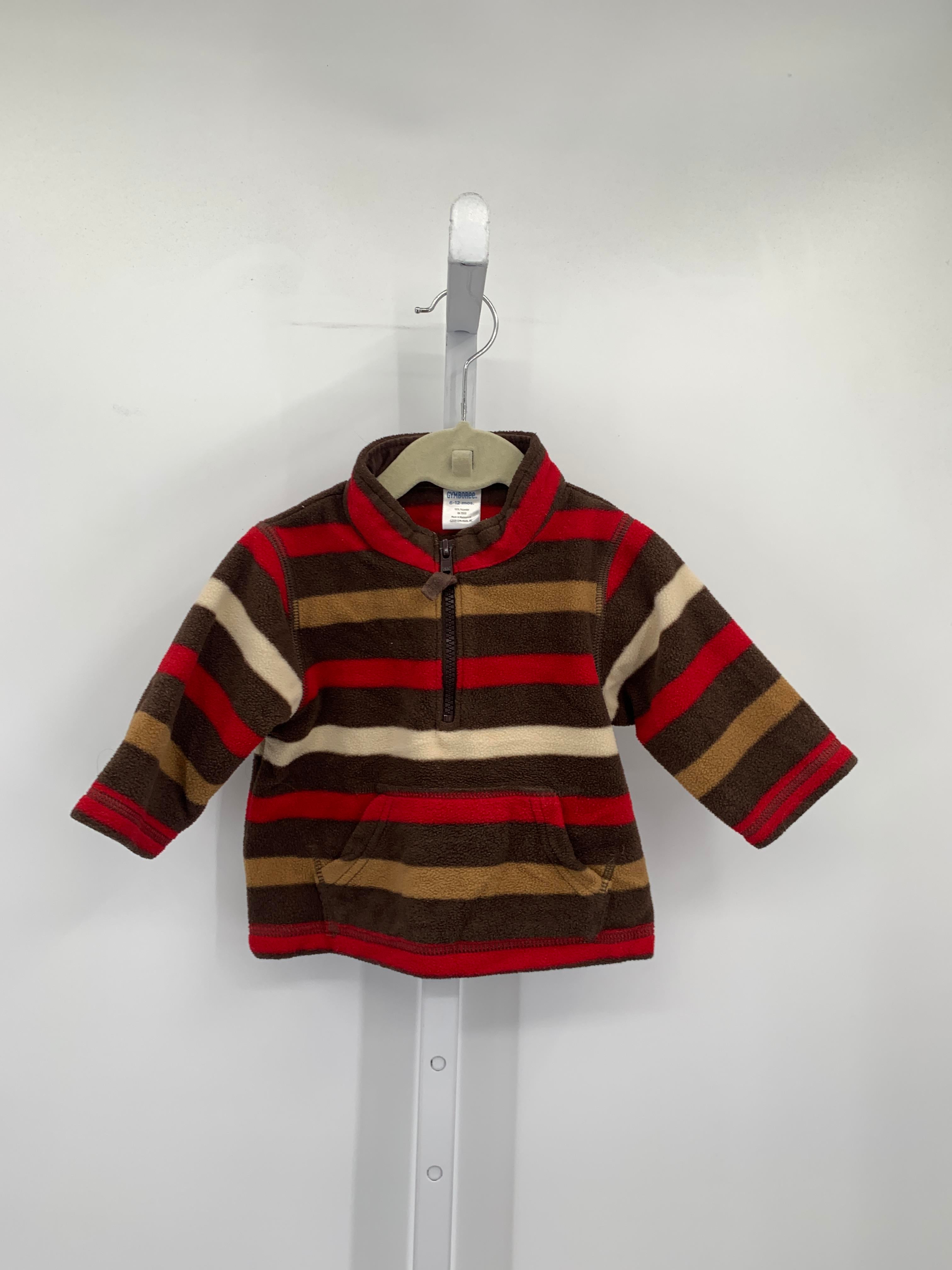 STRIPES FLEECE PARTIAL ZIP