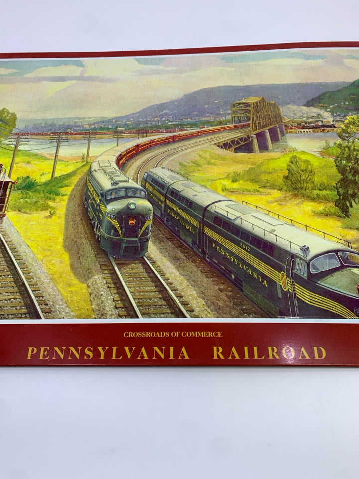 PENNSYLVANIA RAILROAD METAL SIGN.