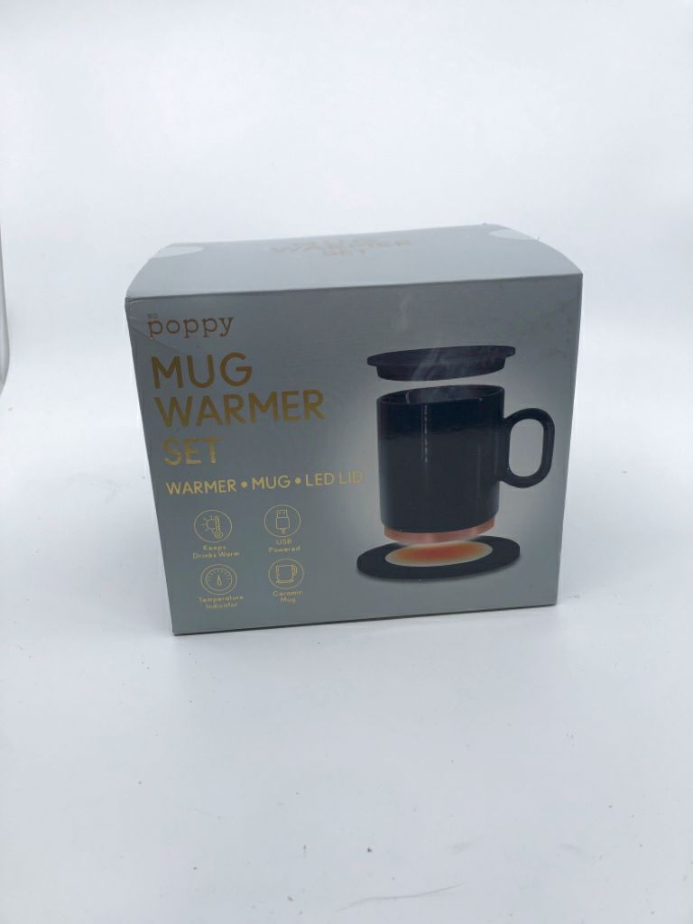 NIB MUG WARMER SET.