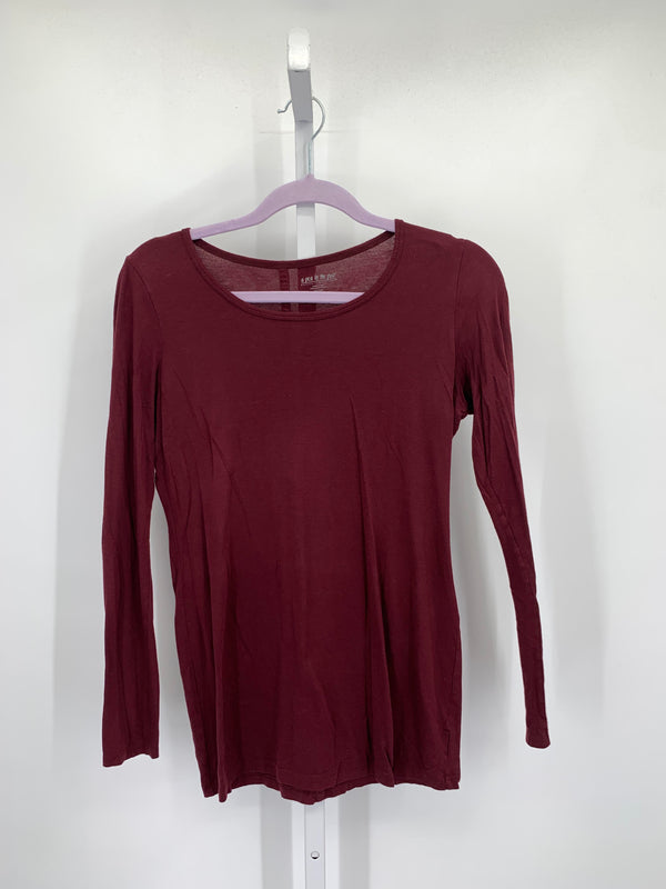 A Pea in the Pod Maroon Size XS Maternity Long Sleeve Shirt