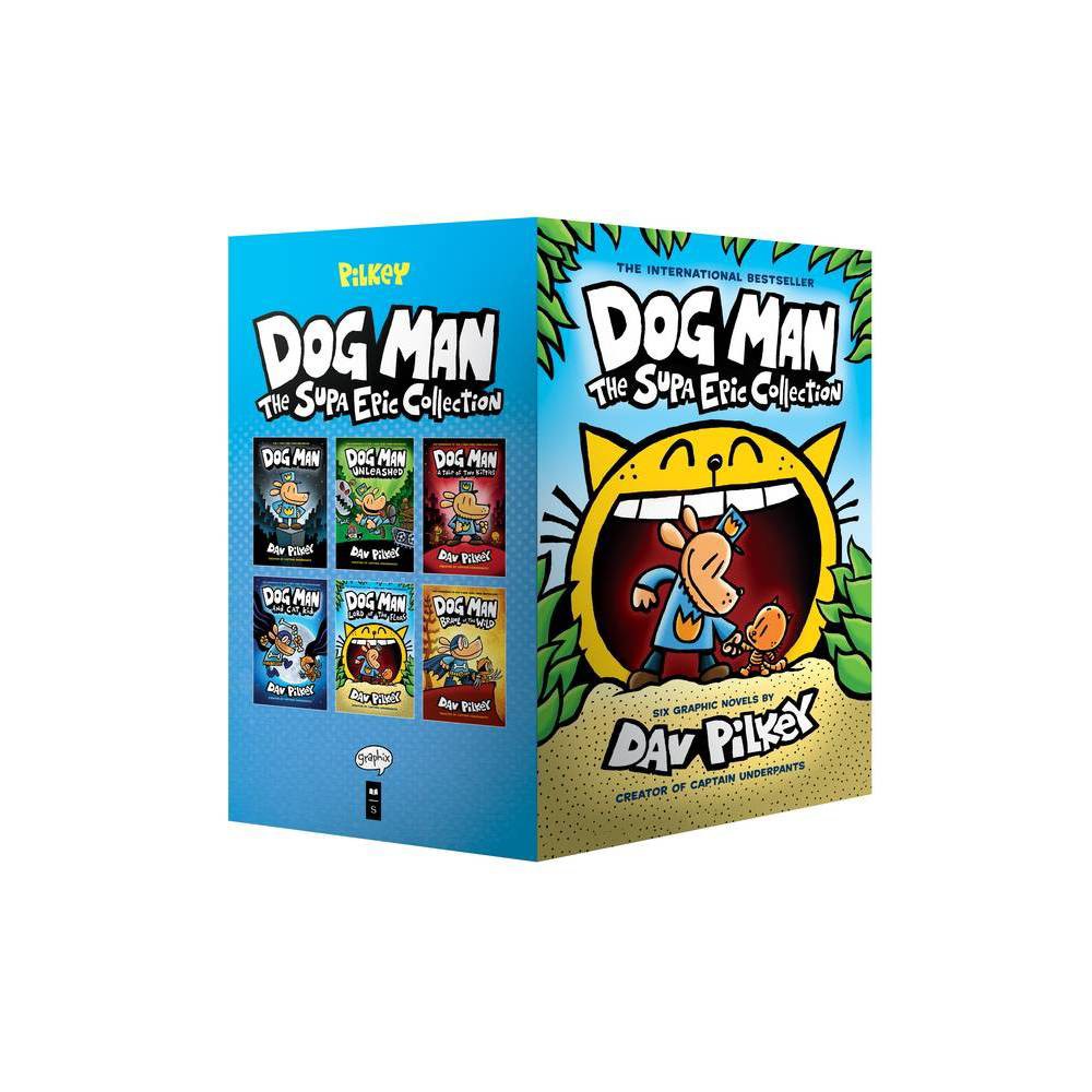 Dog Man Books 1-6 Supa Epic Collection by Dav Pilkey - Hardback Boxed Set - Ages