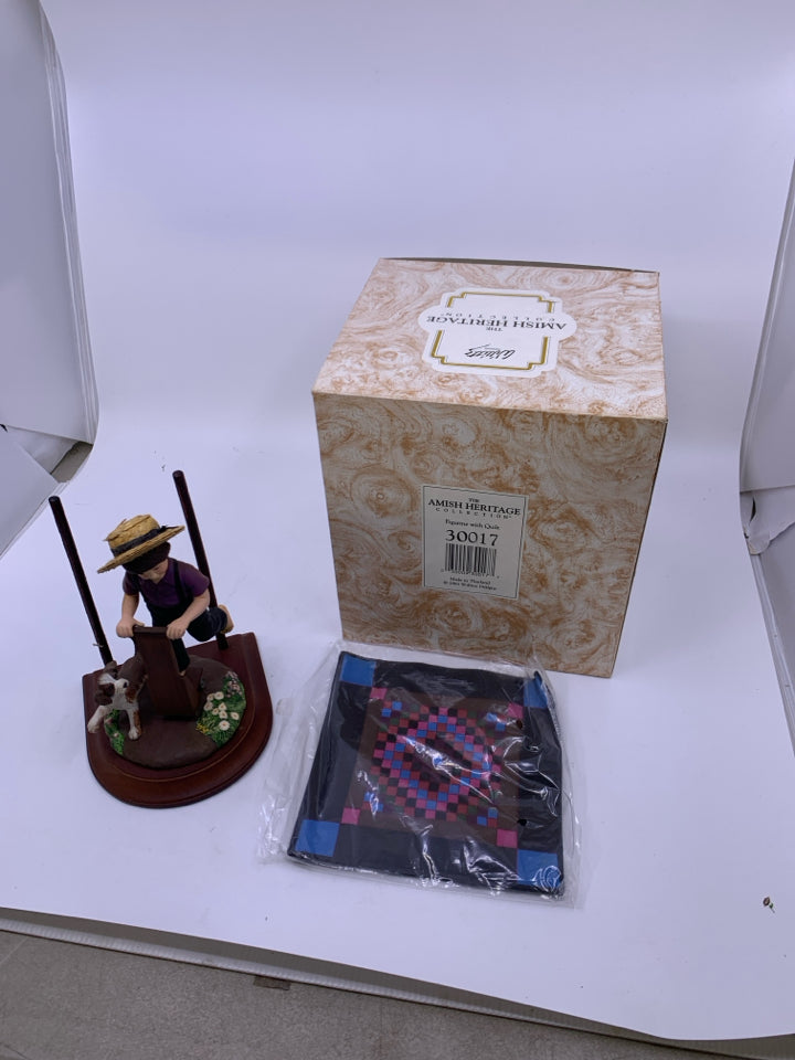 BOY ON SCOOTER + QUILT.