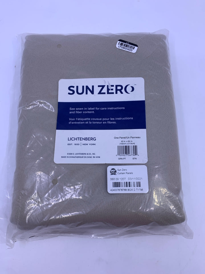 NIP SUN ZERO TAN CURTIANS.