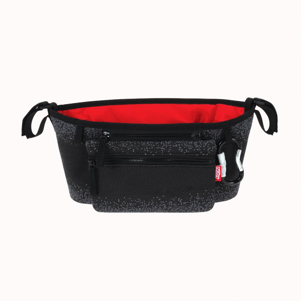 Nuby Eco-Friendly Stroller Organizer with Carabiner  Recycled Materials  Black -