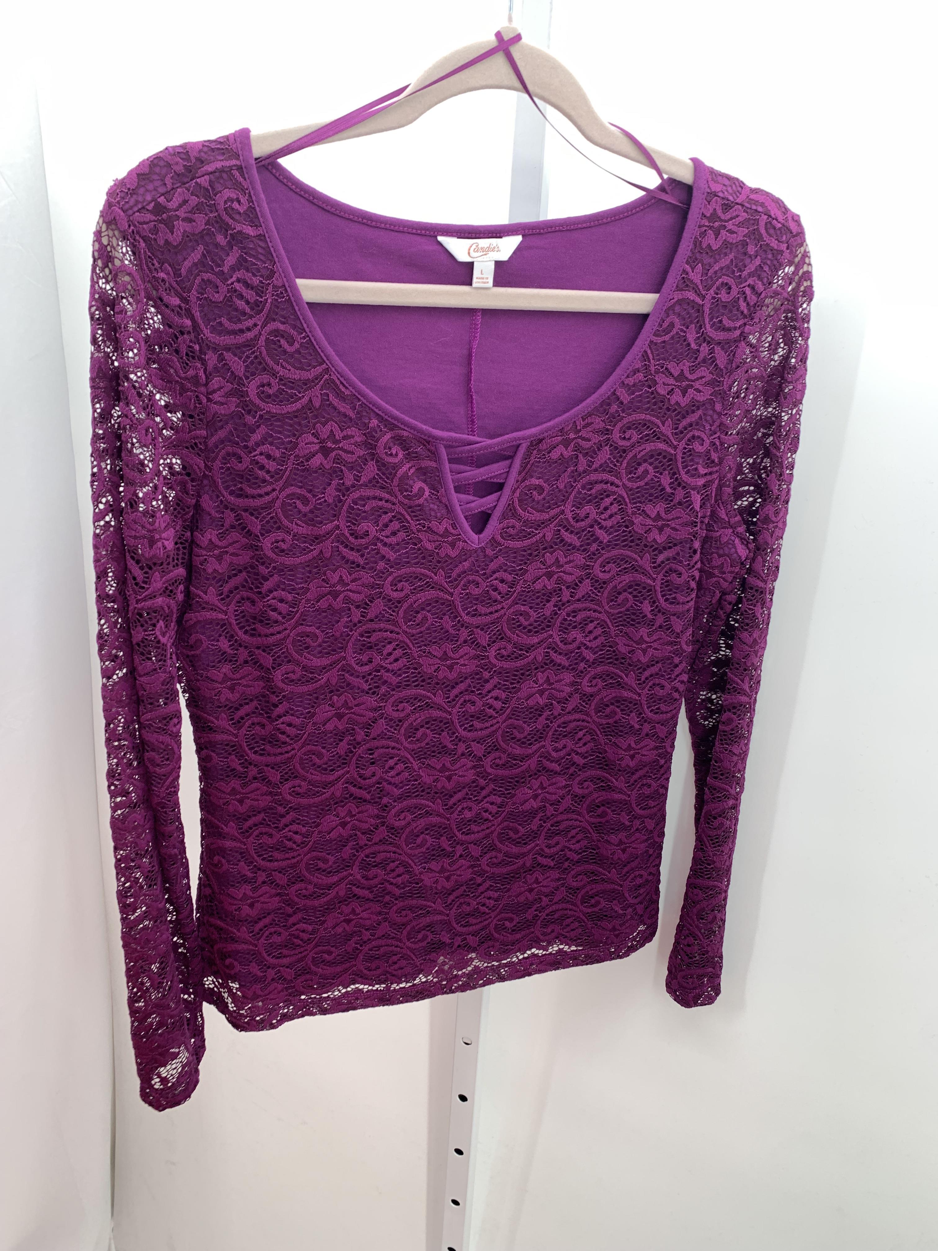 Candies Size Large Juniors Long Sleeve Shirt