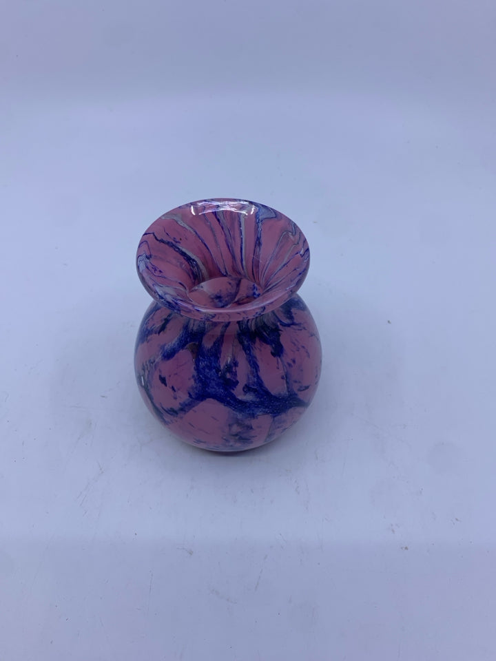 BLUE PINK SMALL VASE.