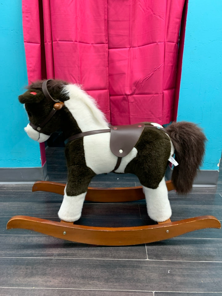 Chrisha Playful Plush Rocking Horse