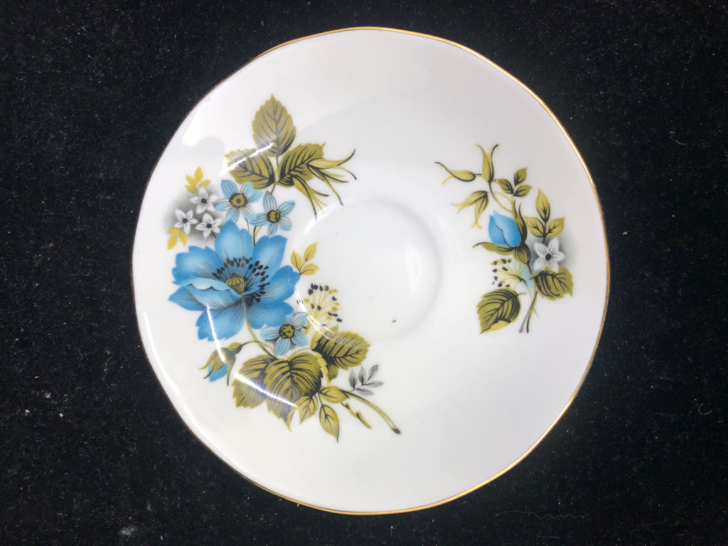 VTG BLUE FLOWER CUP AND SAUCER.