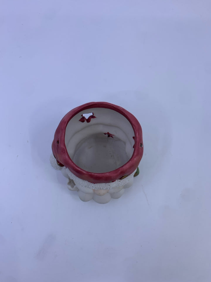 SANTA VOTIVE HOLDER.
