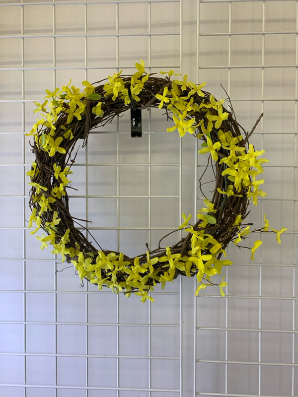 YELLOW FLORAL WREATH.