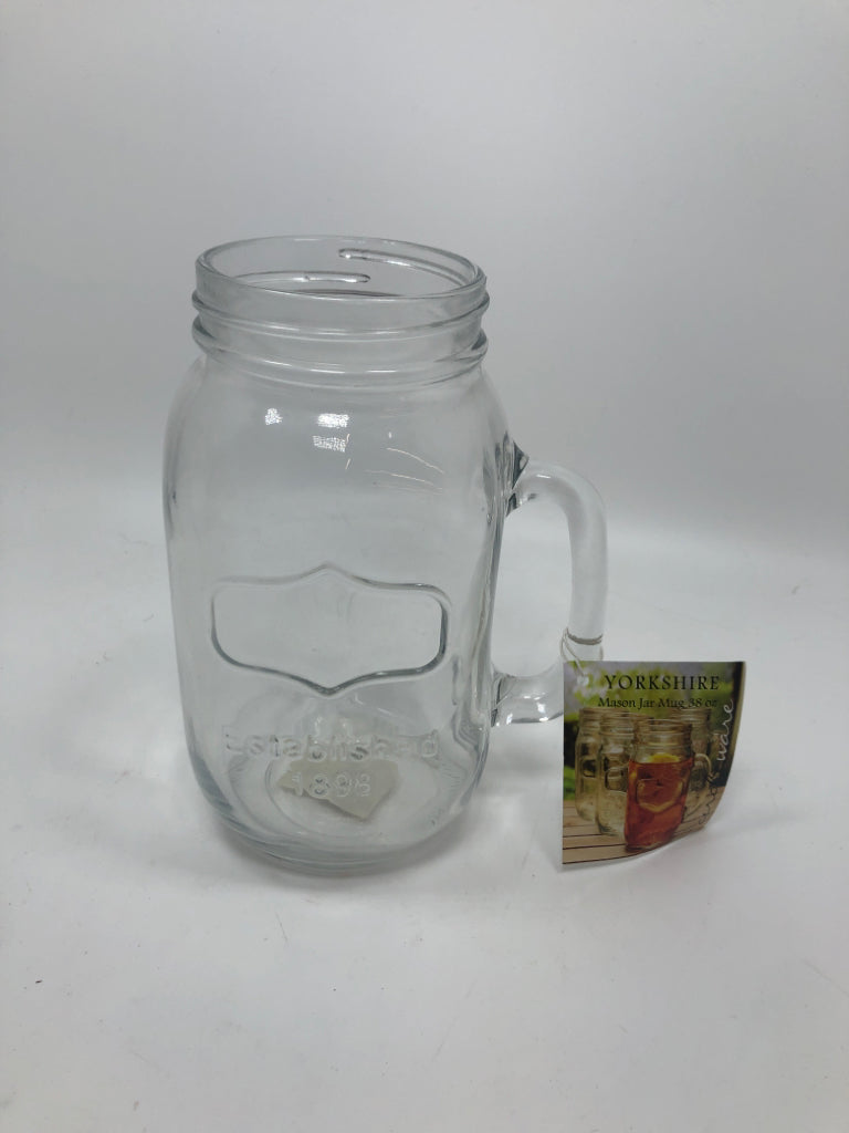 NWT YORKSHIRE MASON JAR MUG 320Z.