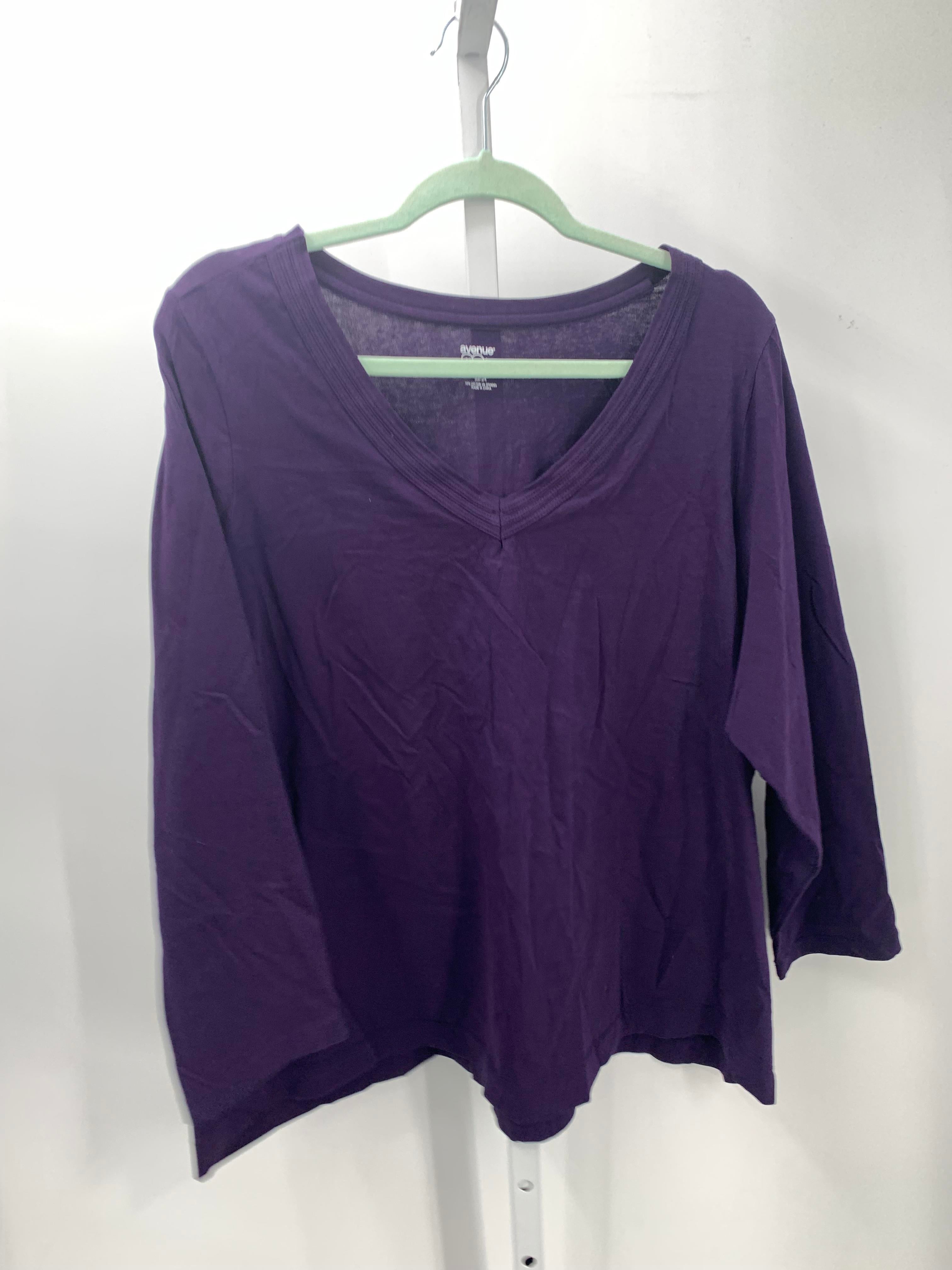 Avenue Size 22/24 W Womens 3/4 Sleeve Shirt
