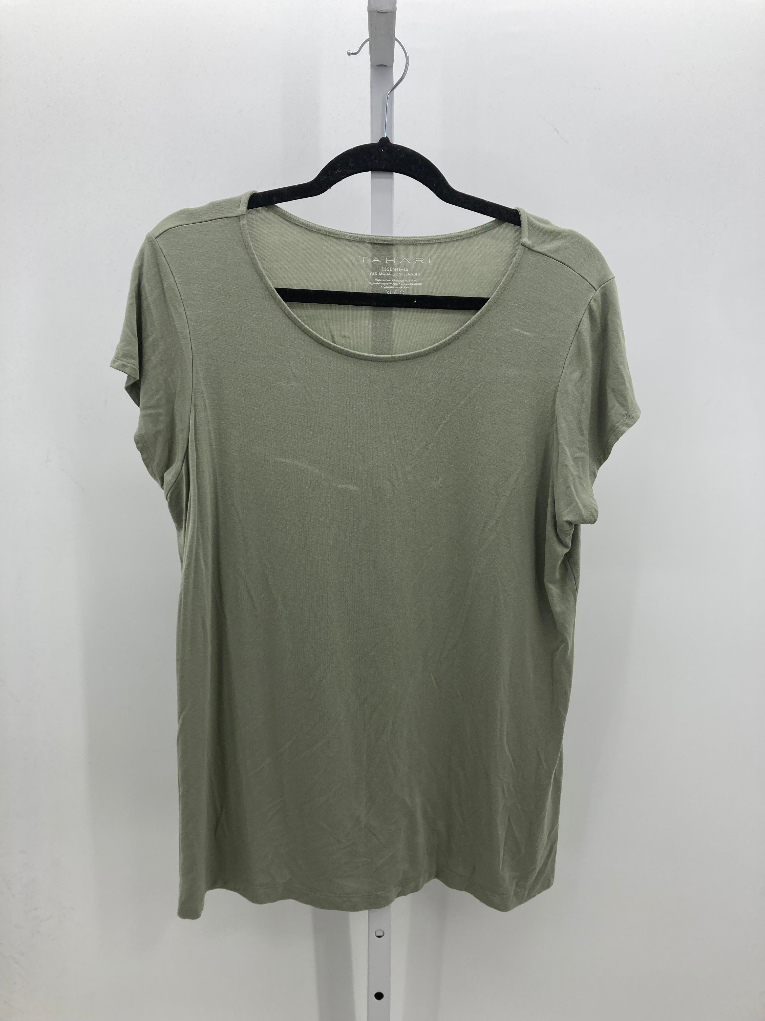 Tahari Size Extra Large Misses Short Sleeve Shirt