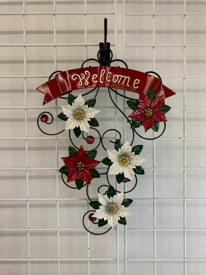 POINSETTIA WELCOME SIGN.