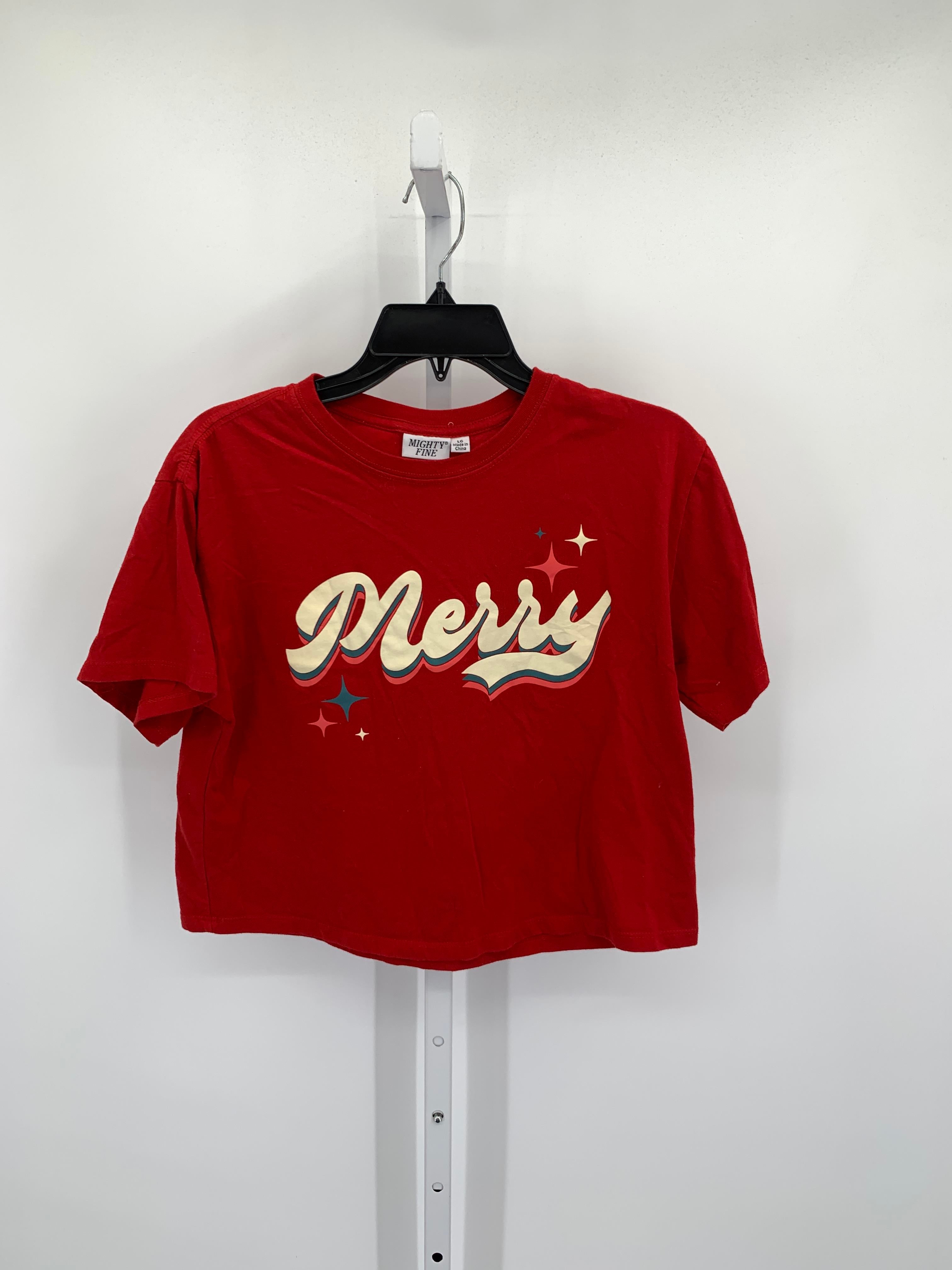 CROPPED SHORT SLV SHIRT MERRY