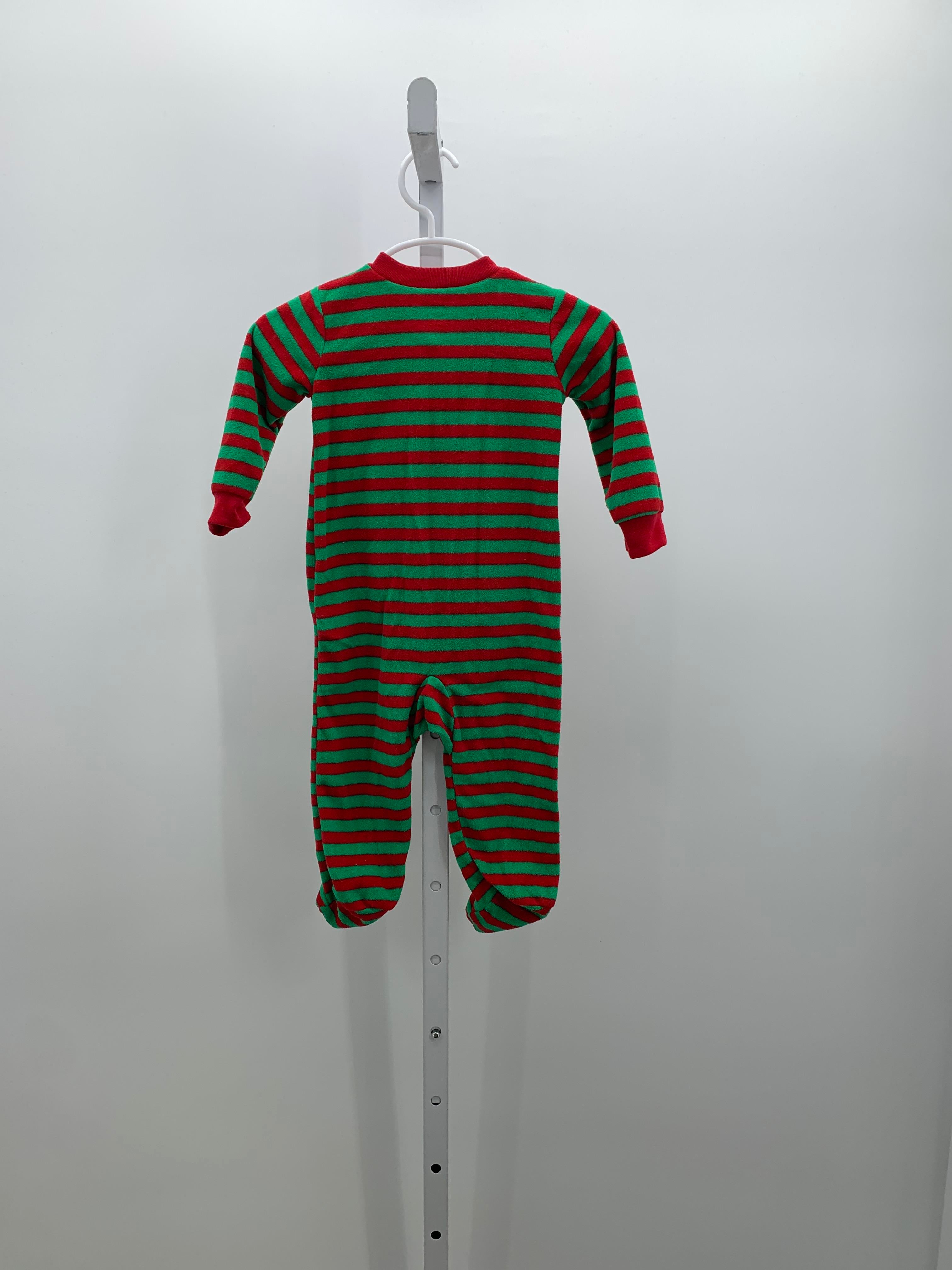 RED STRIPES FLEECE ROMPER