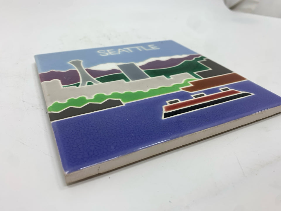 SEATTLE CERAMIC TRIVET.