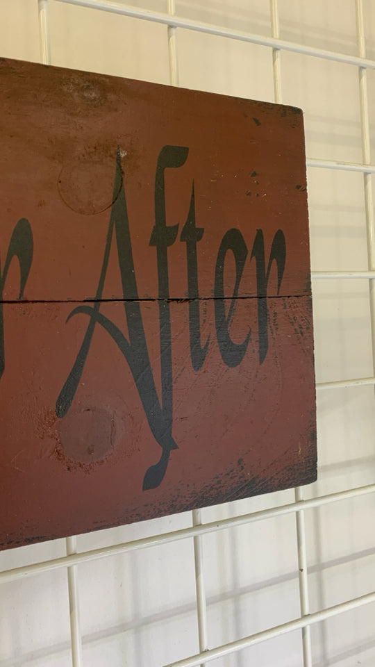 WE ALL LIVED HAPPILY EVER AFTER WOOD WALL HANGING.