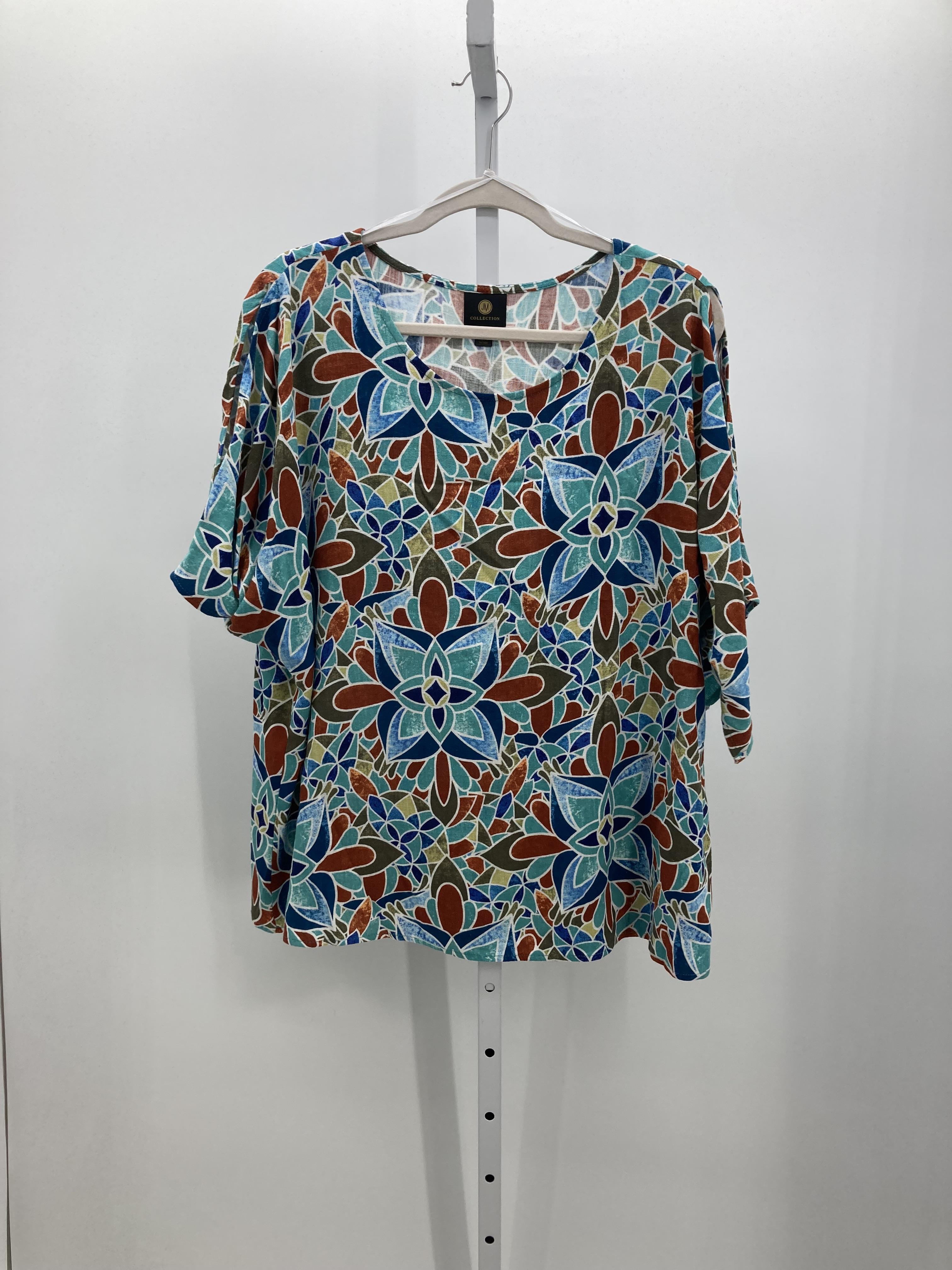 JM Collection Size Extra Large Misses Short Sleeve Shirt