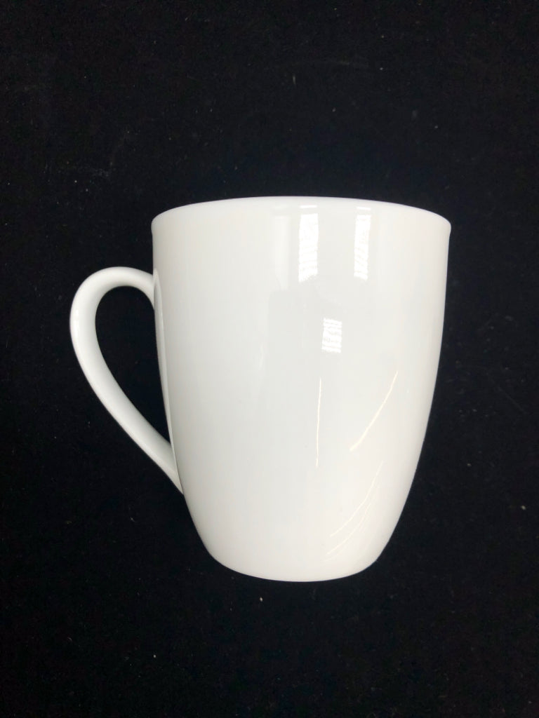 4 WHITE MUG SET.