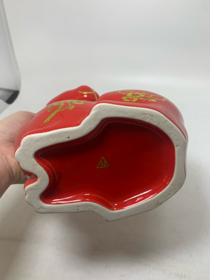 LUNAR NEW YEAR NAPOLEON BRANDY CERAMIC RABBIT EMPTY DECANTER.