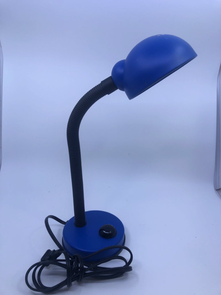 BLUE ADJUSTABLE DESK LAMP.
