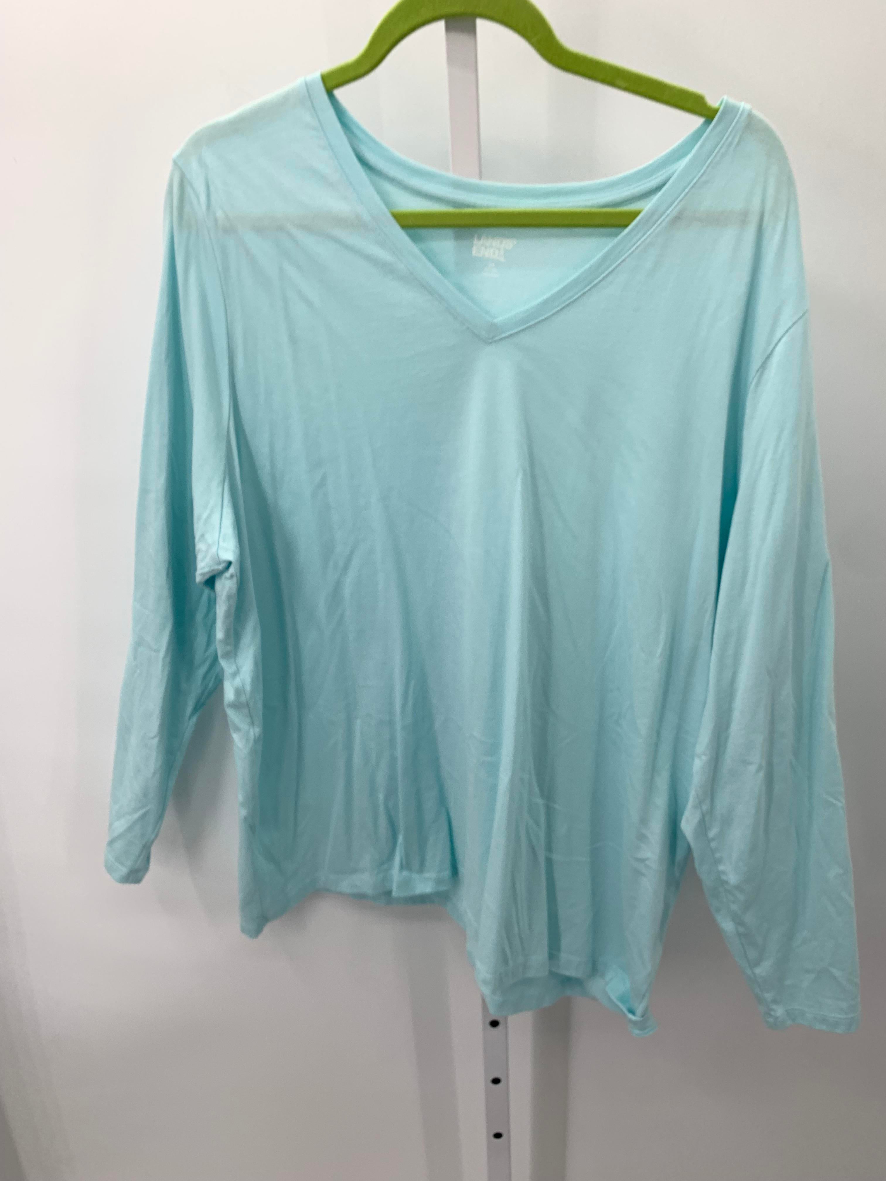 Lands End Size 2X Womens Long Sleeve Shirt