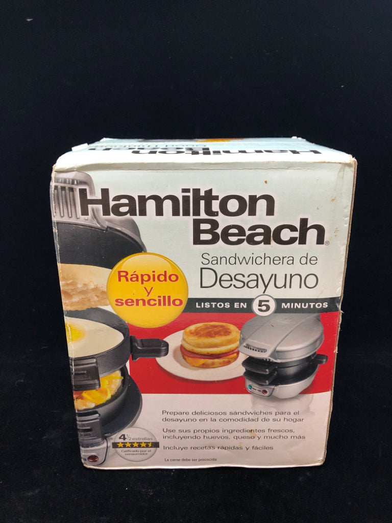 NIB BREAKFAST SANDWICH MAKER.